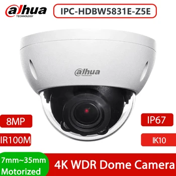 Dahua 4k IPC-HDBW5831E-Z5E 8MP WDR IR 100M 7 мм ~ 35 мм 5-кратный Зум С Моторизованным H.265 Купольная Сетевая Камера видеонаблюдения Seccurity PoE P67 IK10