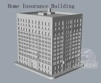 CY CY729 Масштаб 1: 1000, здание Chicago Home Insurance 1885, модель диорамы из смолы