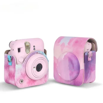 Чехол для камеры Instax Fujifilm Mini 12 из искусственной кожи, мягкая защитная сумка для путешествий с плечевым ремнем
