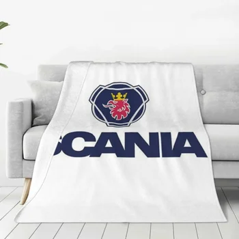 Фланелевые одеяла Scania для грузовиков высшего класса, мягкое прочное покрывало для гостиной, путешествия, Графическое покрывало для дивана-кровати