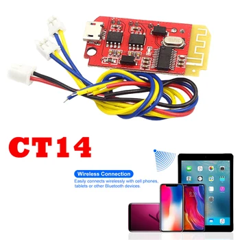 Плата Аудиоусилителя CT14 Micro 4.2 с Зарядным Портом Bluetooth-Совместимая Плата Усилителя Мощности для Установки Динамика Звуковой Коробки DIY