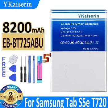 8200 мАч YKaiserin Замена батареи Планшета EB-BT725ABU для Samsung Galaxy Tab S5e T720 T725C Authentic Bateria + Инструменты