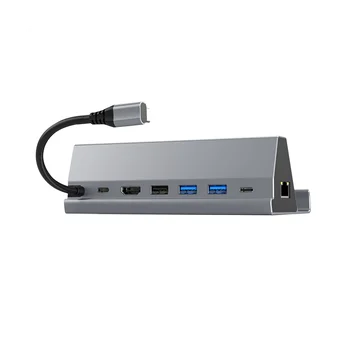 Для док-станции Подставка для телевизора Концентратор Док-станция USB C к RJ45 Ethernet-Совместимый USB3.0 для SteamDeck