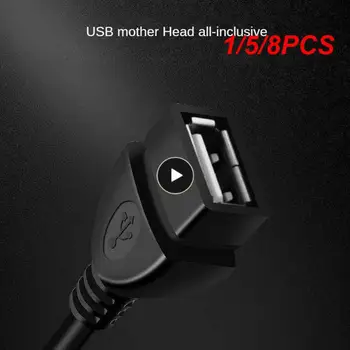 1/5 / 8ШТ USB-удлинитель длиной 1 м, высокоскоростной кабель USB 2.0 для мужчин и женщин, синхронизация данных, Удлинитель USB 2.0, Удлинительный кабель