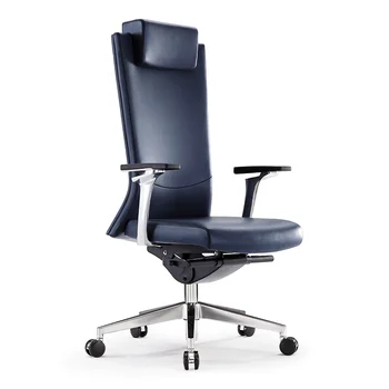 Индивидуальная мебель из черной коричневой замши, офисное кресло из кожи руководителя с высокой спинкой, Поясничная поддержка
