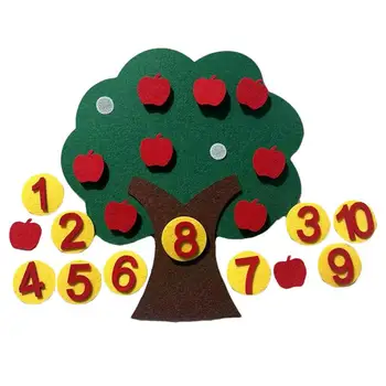 Войлочное Дерево Для Дошкольного Учреждения Детский Сад Счетная Игра Count Toys Монтессори Развивающие Стволовые Игрушки Для Детей Подарок На День Рождения Математика