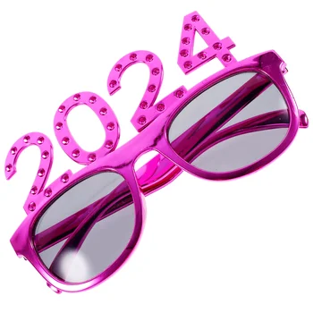 Очки для вечеринки 2024 года, декорации для очков, реквизит, забавный аксессуар для новогоднего костюма, украшение для дня рождения девочки с номером ПК