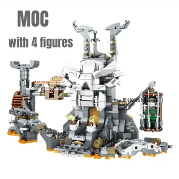 Строительные блоки MOC 4в1 Skull Sorcerer's Dungeon Подходят для 71722 кирпичей, игрушки для детей