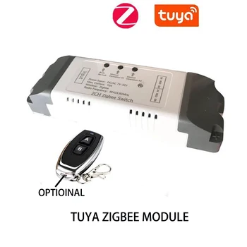 Умный модуль Zigbee Tuya с самоблокирующимся режимом движения между замками, умный переключатель для открывания дверей с линейным двигателем, электрический замок