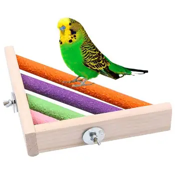 Угловая платформа для птичьего насеста, многофункциональная Деревянная подставка для птиц, игрушки для домашних животных Для попугая, Шиншиллы, белки