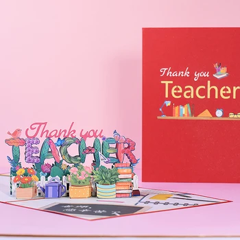 3D поздравительная открытка ко Дню учителя, Выпускник, всплывающая карточка учителя, Картонная заготовка для изготовления карточек