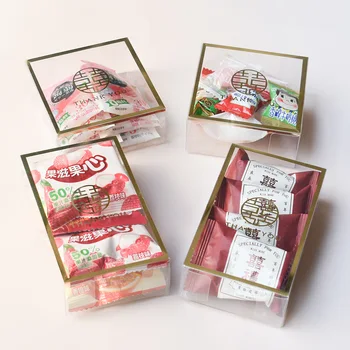 Прозрачная коробка конфет из ПВХ, свадебный подарок, упаковка для шоколадного печенья, новая