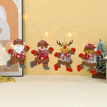 Новая Рождественская кукла для танцев, Рождественские украшения, Маленькие Тканевые украшения, Подвеска на Рождественскую елку, Маленькие подарки