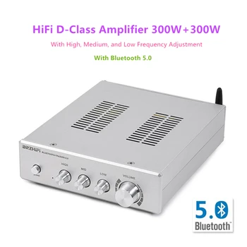 BRZHIFI TPA3255 Мощный Усилитель Hi-Fi класса D 300 Вт + 300 Вт Мощных басов С QCC3034 Bluetooth 5.0