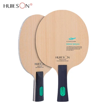 Лезвие для настольного тенниса Huieson Sonic Boom из 5 слоев дерева и 2 слоев углеродного волокна Профессиональная ракетка для пинг-понга для начинающих игроков