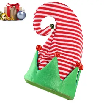 Рождественская шляпа эльфа в красную и белую полоску, Рождественская шляпа Санта-Клауса с длинными полосками, Рождественская шляпа Санта-Клауса с конфетами для рождественской вечеринки