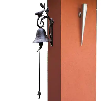 Обеденные колокольчики для наружного декора, входной звонок, металлический дверной звонок, украшение дома, Садовый орнамент для фасада фермерского дома.