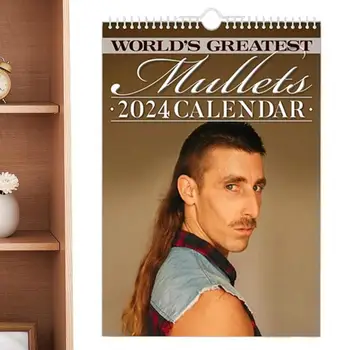 2024 настенный календарь ежемесячный смешные кефали прохладный стиль волос 2023 календарь на Новый год подарки чулок наполнители партия рождественские сувениры