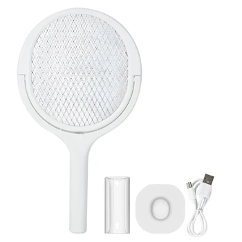 Электрическая мухобойка от комаров, USB перезаряжаемые ракетки-ловушки для уничтожения насекомых, прямая поставка