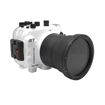 Морские Лягушки Для Sony A7/A7R/A7S Подводный 40-метровый Корпус камеры Коробка для Дайвинга Чехол с объективом 90 мм (Длинный порт) Белый