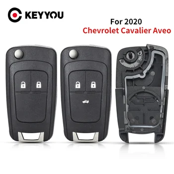 KEYYOU 10 шт./лот Складной чехол для ключей от автомобиля 2020 Chevrolet Cavalier Aveo 2 3 кнопки HU100 Blade Чехол для ключей от автомобиля