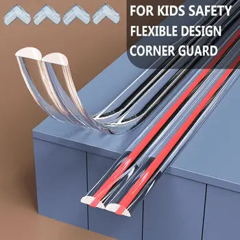Защита края стола, Защитная полоса для мебельных углов, Самоклеящаяся Прозрачная Защита от столкновений с детьми, мягкий бампер для безопасности ребенка