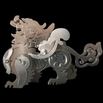 3D Механический набор моделей Qilin, металлический Древний Божественный зверь, наборы для сборки моделей своими руками для подростков и взрослых - 26шт