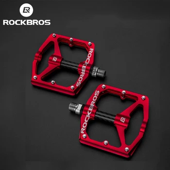 Велосипедная педаль ROCKBROS Из алюминиевого сплава с нескользящим уплотнением из высокопрочного углеродного волокна, Расширенные Пылезащитные Аксессуары для велосипеда