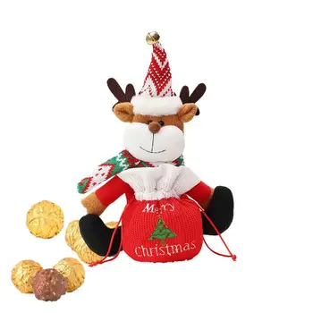 Рождественские сумки для кукол, Рождественские сумки для конфет, Сумки для сувениров, Дизайн на шнурке, Легкое открывание и закрывание Создают Рождественское настроение для