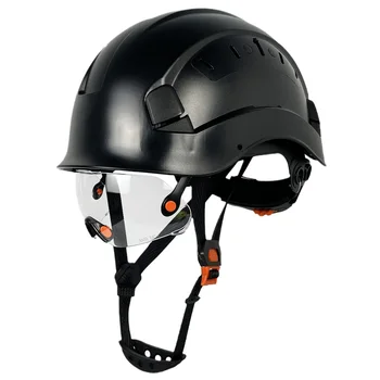 Новый Тип Строительного Защитного Шлема Со Встроенными Очками Для Инженера CE ABS Каска ANSI Промышленная Рабочая Шапочка Защита Головы