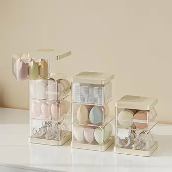 Пластиковый ящик для хранения Многослойной прозрачной косметической коробки для хранения пудры Beauty Eggs, воздухопроницаемой влагостойкой