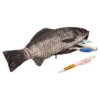 Пенал в форме рыбки, новинка, сумка для ручек в виде рыбки, сумка для карандашей, забавный пенал, креативная сумка для ручек в виде рыбки