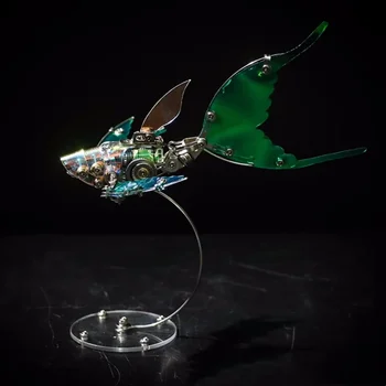3D пазлы, Металлическая бабочка, Крылатая Летучая рыба, Комплект для механической сборки, Снаряжение для морской жизни, Наборы моделей в стиле стимпанк 