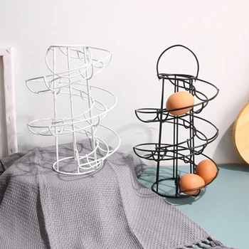 Спиральный стеллаж для хранения яиц Egg Skelter Deluxe Spiraling Dispenser, стеллаж для хранения корзин, многофункциональная стойка