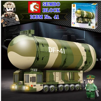 SEMBO № 41 МБР строительный блок военная серия модель подарок на день рождения парню, сборка игрушечных украшений, классный подарок