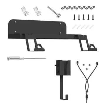 Настенный держатель игровой консоли forPS5, кронштейн для хранения аксессуаров, противоскользящая подставка с зарядным кабелем и комплектом винтов