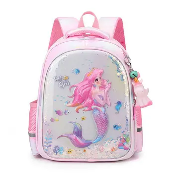 Рюкзак принцессы для детского сада, школьные сумки для милых девочек 2-3-5 лет, Мультяшный ортопедический Детский легкий рюкзак