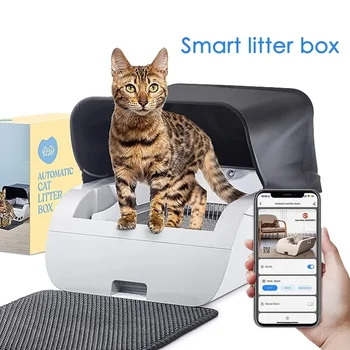 Интеллектуальный ящик для кошачьего туалета, Автоматическая дезодорация кошачьего туалета, самоочищающийся ящик для кошачьего туалета, очень большой для нескольких кошек