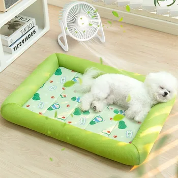 Коврик для домашних собак Ice Pad Dog S-XL Летние охлаждающие Квадратные коврики для сна Для собак, кошек, питомника, высококачественной прохладной шелковой кровати для собак