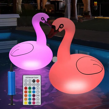 Плавающие светильники для бассейна Swan RGB с регулируемой яркостью, солнечные светильники для бассейна Swan, водонепроницаемые надувные светильники для свадебного декора во дворе у бассейна