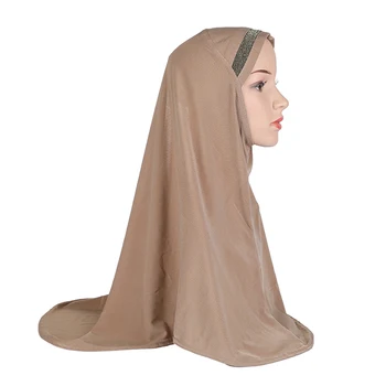 H063 Девочки-подростки среднего размера 75 * 65 см молятся, хиджаб, мусульманский платок, исламский платок, шляпа, амира, повязка на голову