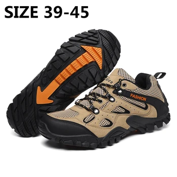 Новая мужская походная обувь в классическом стиле, мужская спортивная обувь на шнуровке, уличные кроссовки для бега трусцой, треккинговые кроссовки, Быстрый размер 39-45