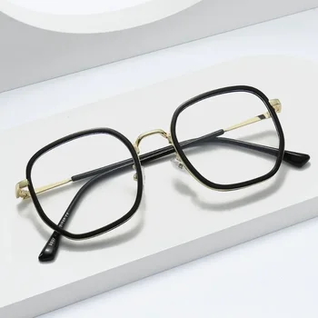 Новая корейская версия модных индивидуальных очков для близорукости в квадратной оправе, антисиневые очки, Трендовые простые очки
