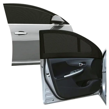 Комплект солнцезащитных козырьков на переднее стекло автомобиля из 2 предметов - дышащая сетка, идеально подходящая для ночного кемпинга в автомобиле, тени для уединения и защиты от солнца