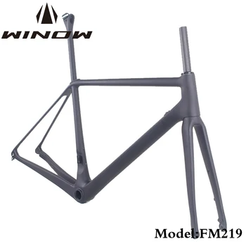Winowsports 700 * 28C Рама шоссейного велосипеда из углеродного волокна R5 с дисковым тормозом, гоночный велосипед, Карбоновая рама, Черные матовые глянцевые велосипедные рамы