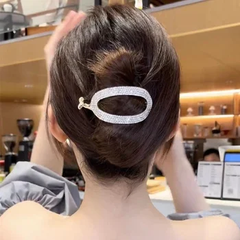 Новые Геометрические Металлические Заколки для волос со стразами, заколки-гвоздики для волос, модные Аксессуары для волос для женщин и девочек