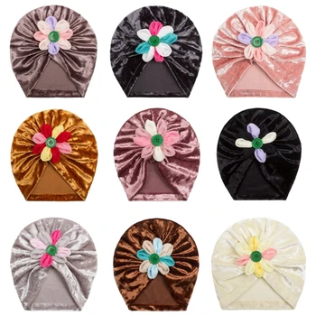 Шапка-тюрбан для маленьких девочек с защитой ушей для новорожденных от 0 до 24 месяцев, детская шапочка Прямая поставка