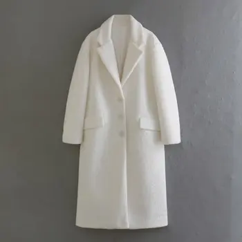 Женское модное толстое теплое осенне-зимнее длинное пальто из мягкого бархата 2020 года, женское пальто в стиле ретро с длинным рукавом, шикарное пальто