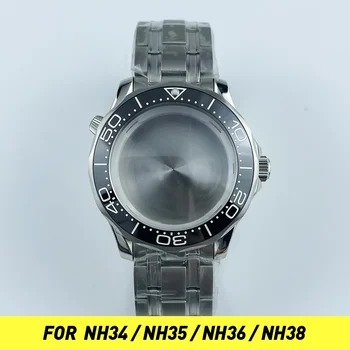 корпус часов 41 мм Sea Master Style Sapphire Cystal для NH34A NH35A ETA2824 PT5000 Механизм с автоподзаводом 20ATM