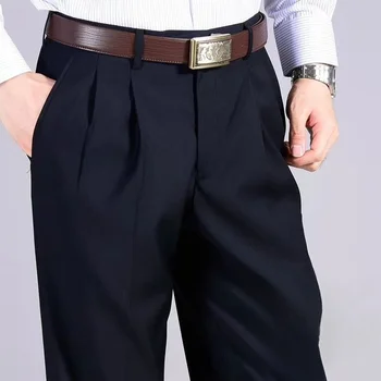 2023 Весна Новые мужские хлопчатобумажные повседневные брюки Классический стиль Деловая мода Стрейч Классические брюки Мужская брендовая одежда A193